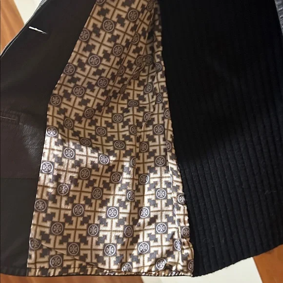 Tory Burch Black Leather and Knit Jacket - Picture 5 of 6